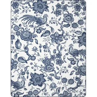 Villeroy & Boch PARADISO Kuscheldecke 150 x 200 cm Blau/Natur