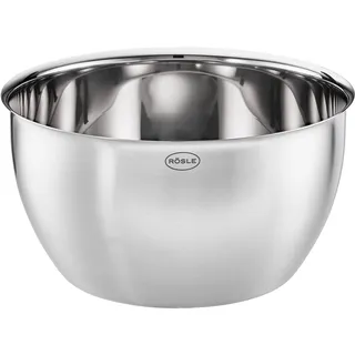 Rösle Basic Line Schüssel formschöne Edelstahlschüssel zur Zubereitung und Aufbewahrung von Speisen, Edelstahl 18/10, spülmaschinengeeignet, 20 cm,