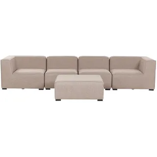 Beliani Arezzo Loungeset 4-tlg. beige/schwarz