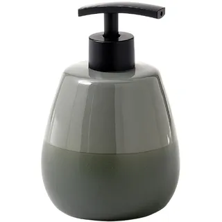 Gedy Wilma Seifenspender, Porzellan, grün, 10 x 10 x 15,5, Fassungsvermögen 450 ml