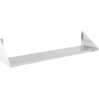 Royal Catering - RCTR-120 - Ripiano in Acciaio INOX - 120 x 30 cm | Wandmontage, inkl. Montagematerial, Bordlänge: 120 cm, Bordstärke: 3 cm