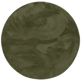 Pergamon Fellteppich Ø 200 cm Grün/Beige