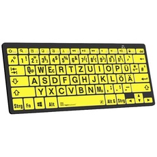 Bild von LargePrint Black on Yellow Mini PC, Bluetooth, DE (LKB-LPBY-BTPC-DE)