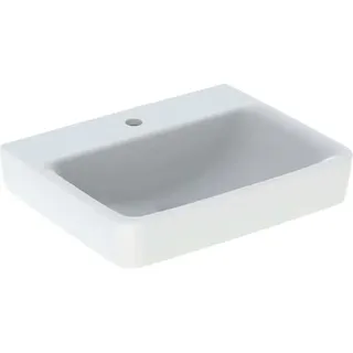 Geberit Renova Plan, Waschtisch, 55x44 cm, 1 Hahnloch, ohne Überlauf, 501633, 501.633.00.8, Farbe: weiß/KeraTect