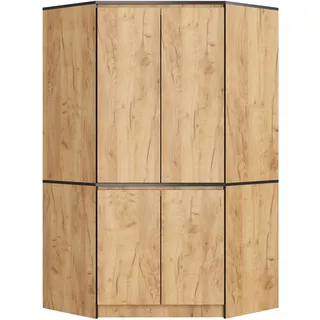 Akord Eckschrank 4-Türig Craft-Eiche 100X50X180 cm 4 Türen 6 Regalböden B100xH180xT50 cm