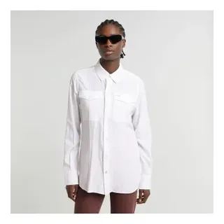 G-Star für Damen. D25234-4304-G285 Slim Pocket Hemd weiß (M), Lässig, Modal, Langarm