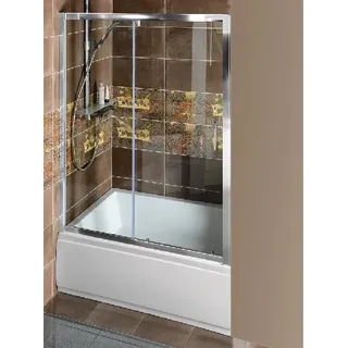 DEEP Duschtür 1100x1650mm, Klarglas - Silber, Transparent