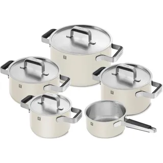 Zwilling Pure Topf-Set 5-tlg. 3 x Kochtopf (16 cm + 20 cm + 24 cm) + Bratentopf 20 cm + Stieltopf 16 cm