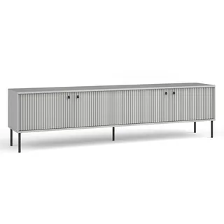 ax living Irelis Lowboard 207 cm Grau/Schwarz MDF/Melamin