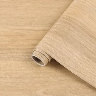 Arthome Abziehen und Aufkleben Klebefolie Hell Braun Holz,40cmx6m natürliche Holz Maserung Möbel Tapete Rustikal Selbstklebend Abnehmbar Wasserdicht Holz Vinyl Wrap Möbelfoli für Möbel