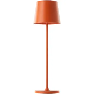 A.S. Création LED Tischleuchte inkl. Aufladekabel in Orange aus Metall und Kunststoff - Tischlampe Kabellos Warmweiß Dimmbar DD129463 - Verwendung im Innenbereich - 10cm (B) x 37cm (H)