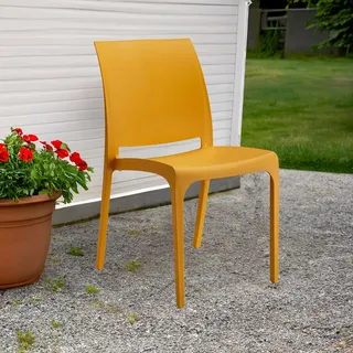 Dmora Miranda Gartenstuhl 54 x 46 x 80 cm Gelb