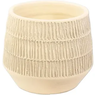 Blumentopf Übertopf Keramik 19 x 19 x 17,5 cm beige