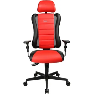 Sitness Racer RS mit Armlehnen P4 mit Kopfstütze schwarz/rot