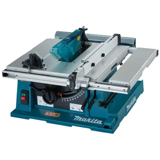 Makita 2704N Tischkreissäge 1.650 W 230 V inkl. Sägeblatt, Parallelanschlag, Schiebestock, Tischverlängerung, Winkelanschlag