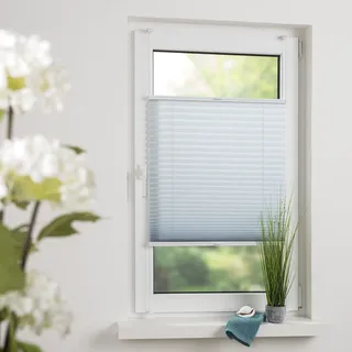 LIEDECO Klemmfix Plissee Pastell, verspannt pastellblau