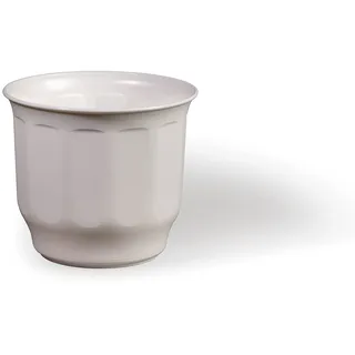 Kimmel Übertopf Blumentopf Pflanztopf Pflanzkübel Ø 12 cm, Kakteentopf Orchideenübertopf Sukkulententopf, Farbe weiß