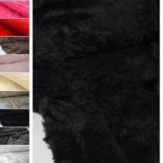 Fabrics-City Nachtschwarz FABRICS-CITY weich test teddyfell 50x150cm kurzhaarig stoff kunstpelz plüschstoff kuschelfell webpelz fellimitat für dekoration nähen basteln kinderzimmer optimierter, 4106