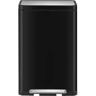 EKO - X-Cube Treteimer 30 Liter - Steel Stainless steel Polypropylene - Schwarz, Matt Edelstahl - Schwarz