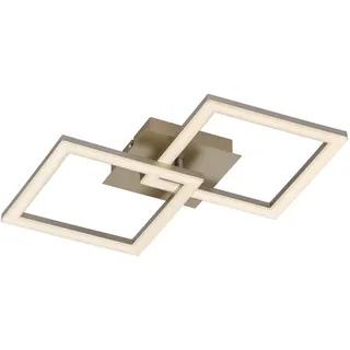 EGLO Huerta 1 LED quadratisch Nickel-matt 52,5 x 31 x 6,5 cm