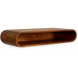 Artisan Furniture Media Konsole Mit Chestnut Finish, 2 Schubladen , Braun , Holz , 90x15x30 cm , FSC 100% , Wohnzimmer, Regale, Wandregale