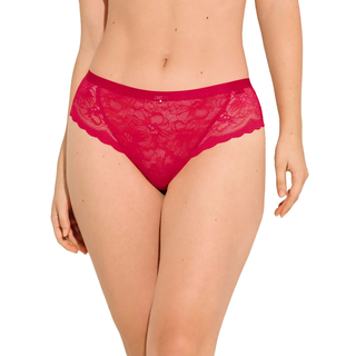 Brasilslip LISCA "2er Pack Damen Brazilian Slip Evelyn", Damen, Gr. 36, rot, Spitze, Obermaterial: 80% Polyamid PA. 20% Elasthan EL., Unterhosen Brasilslip