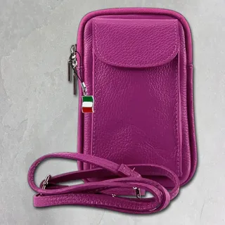 Florence Damen Mini-Handtasche echtes Leder tasche fuchsia/pink OTF827P