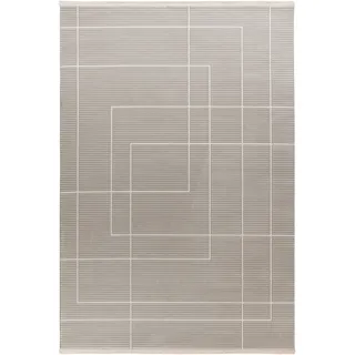 Kayoom "Stage 125", rechteckig 11 mm Höhe weicher Kurzflor, Hoch Tief Struktur, Wohnzimmer,
