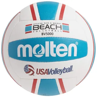 Molten Kinder Bv5000-3 BV5000 Elite Beachvolleyball, rot/blau, Official Size and Weight