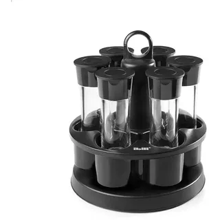 Ibili Set Mit 6 Rotierenden Gewürzmühlen - Black - One Size