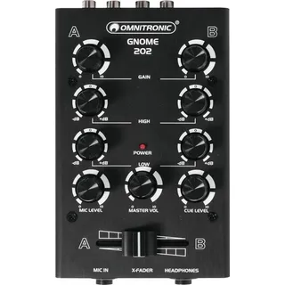 Omnitronic Gnome E-202, 2-Kanal DJ Mixer