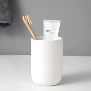 Weiß Zahnputzbecher Keramik Set, 1PCS Zahnbürstenhalter für Elektrische Zahnbürste Zahnbürste und Zahnpasta, Kinder Toothbrush Holder, Zahnbürsten Badezimmer Organizer Weiß