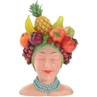 Ambia Home Vase , Multicolor , Kunststoff , Frucht , 23x36.7x21.2 cm , zum Stellen , Dekoration, Vasen