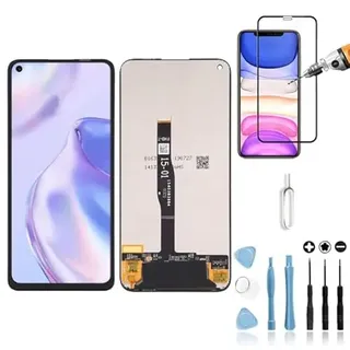 Mobilevie Bildschirm für Huawei P40 Lite Schwarz: Touchscreen + LCD Original Darlehen-A-Mount