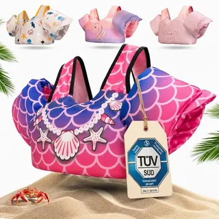 KIDVERSE Schwimmweste Kinder 3-6 Jahre - Geprüfte Qualität - Schwimmweste mit Schwimmflügel für Kinder - Schwimmhilfe für Jungen & Mädchen bis 30kg - Auftriebsweste - Schwimmtraining