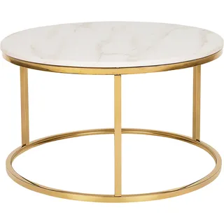 Beliani Couchtisch Coral Marmor Optik - Gold