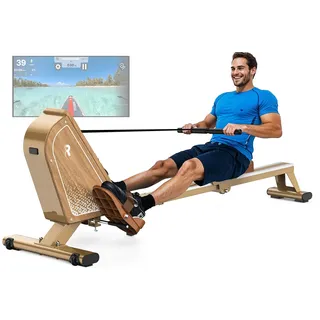 VOWVIT Rudergerät für Zuhause OR3,Magnetisches Rudergeräte mit Bluetooth Monitor,16 Resistance Levels,Kompaktes Rudergerät mit 160kg Gewichtskapazität,Vertikale Aufbewahrung,2 Jahre Garantie(Weiß)