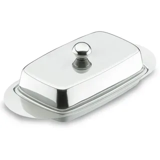 LACOR 62951 Butterdose mit Deckel, Edelstahl 18/10