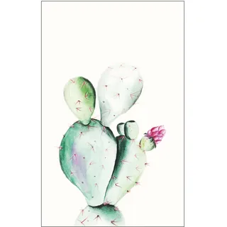 KOMAR Wandbild Prickly Pear Watercolor« Blätter Pflanzen 1 Stk. tlg. zur Dekoration - ohne Rahmen