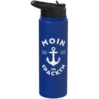 Moin Ihr Spacken Norddeutsch Anker Maritim Stainless Steel Insulated Water Bottle