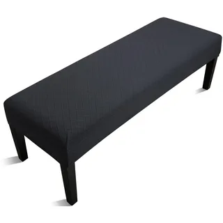Fuloon Universal-Bezug für Esszimmer-Bank, elastisch, Stuhlhusse, für Esszimmer, abnehmbar, Bezug für Esszimmerstuhl, Esszimmer (Schwarz)