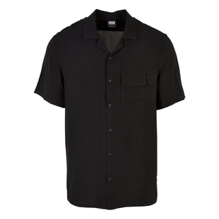 URBAN CLASSICS Viscose Camp Shirt in Schwarz, Größe XL