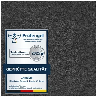 Andiamo Teppichfliese »Skandi, selbstklebend« rechteckig 4 mm Höhe 40x40 cm, 25 Stück (4 qm), 50 Stück (8 qm) oder 100 Stück (16 qm), grau