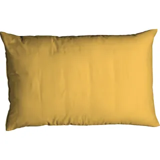 Kissenbezug CASATEX "Uni", gelb (curry), B:40cm L:80cm, Satin, Baumwolle, Kissenbezüge, Kissenbezug, Uni Design, Reißverschluss, tolle Farben