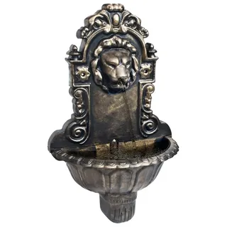 vidaXL Wandbrunnen Löwenkopf Design Bronze - Braun