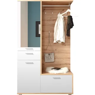 Kompaktgarderobe ENTRA - Weiß