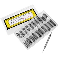 NICERIO 400 Stück Federstege und Verbindungsstifte mit Stiftaustreiber, 6 - 25 mm, professionelles Werkzeug