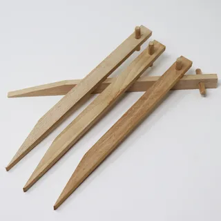 40 Erdanker aus Buchenholz I Holz Bodenanker Holzpflock Befestigungsanker