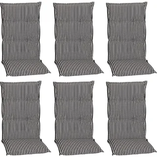 Beo Sitzauflage Hochlehner Tupelo 6er Set Schwarz-Weiß