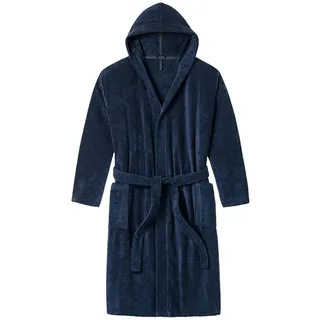 SCHIESSER Herren mit Kapuze Bademantel, blau (815-navy), XL, EU
